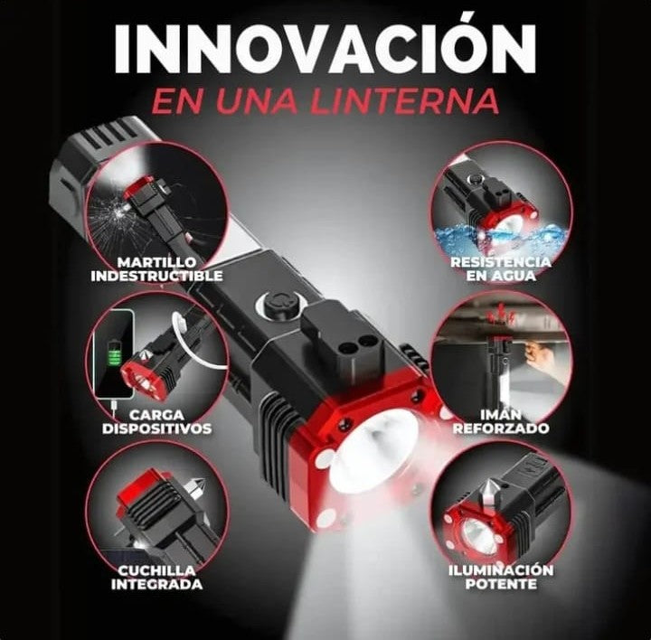 🔥MÁS QUE UNA LINTERNA... TU KIT SUPERVIVENCIA 10 EN 1